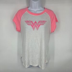 Under Armour Wonder Woman Shirt Womens Large L White Pink HeatGear DC Comics LG